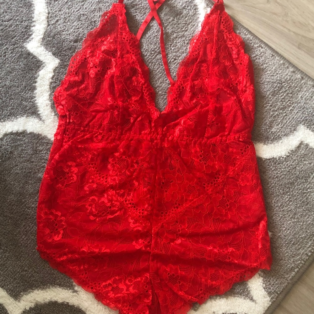 Last One - Red Lace Teddy - Picture 2 of 6